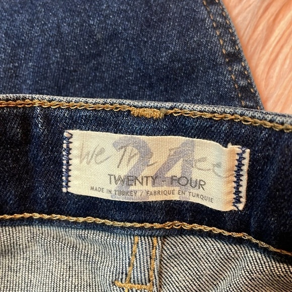 We The Free Free People Dark Wash High Rise Stretch Skinny Jeans Size 24 - Picture 4 of 8